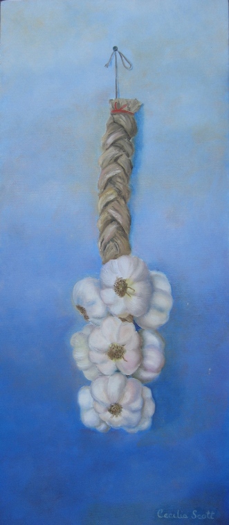 Garlic on White Wall