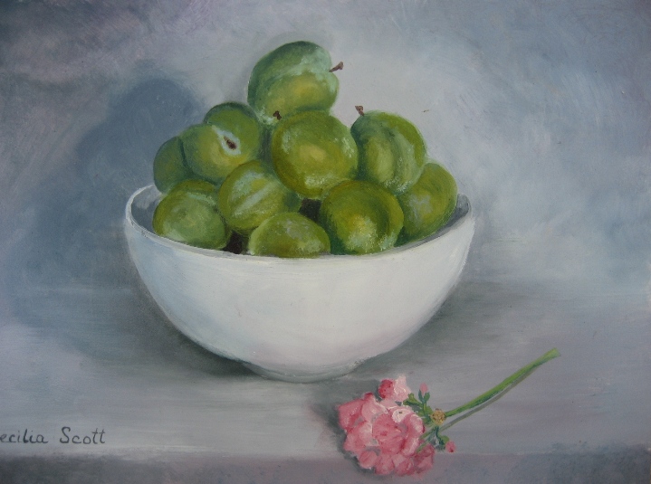Greengages and Geranium
